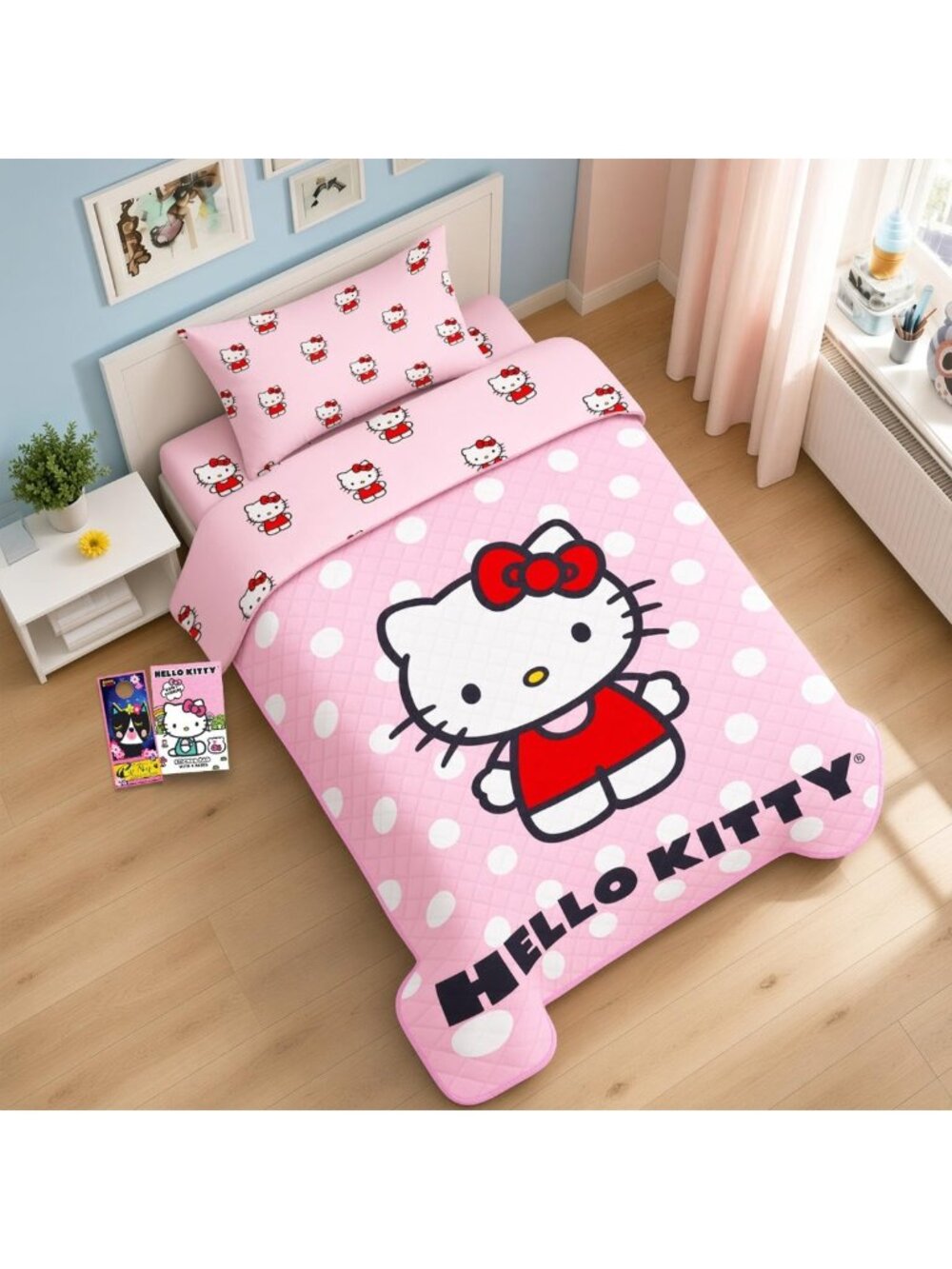 Cozy Twin Bedding Set - Bedspread, Flat & Fitted Sheets, Pillowcase | Bedroom